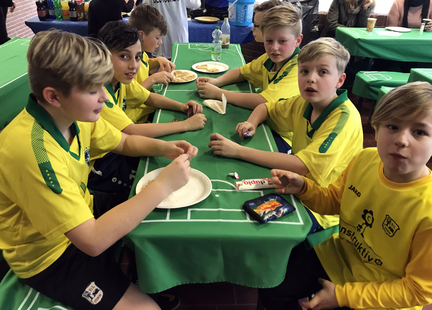 Im letzten Gruppenspiel gegen England musste unbedingt ein Sieg her. Allerhöchste Zeit also für eine Stärkung vor dem Spiel.