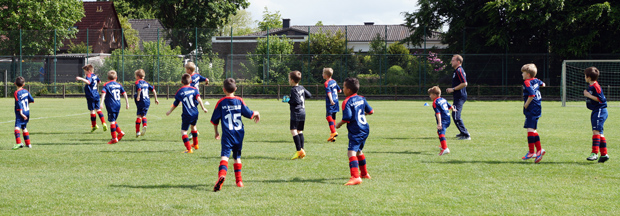 Warm-up vor dem Spiel: Da war die Welt noch in Ordnung. :)